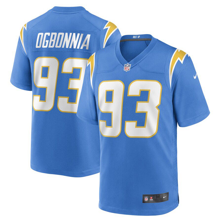Men Los Angeles Chargers 93 Otito Ogbonnia Nike Powder Blue Game Player NFL Jersey